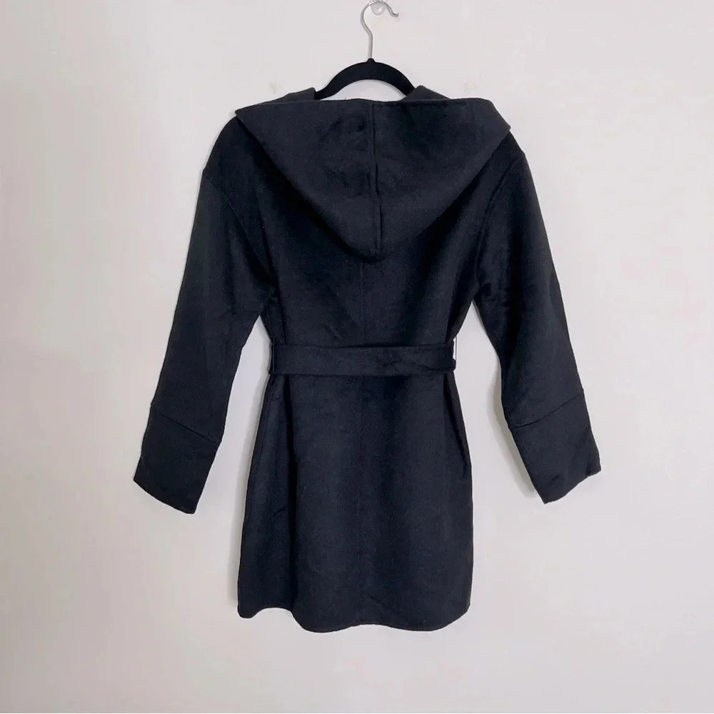 Zara Women’s Hooded Wool blend Coat - Picture 4 of 8